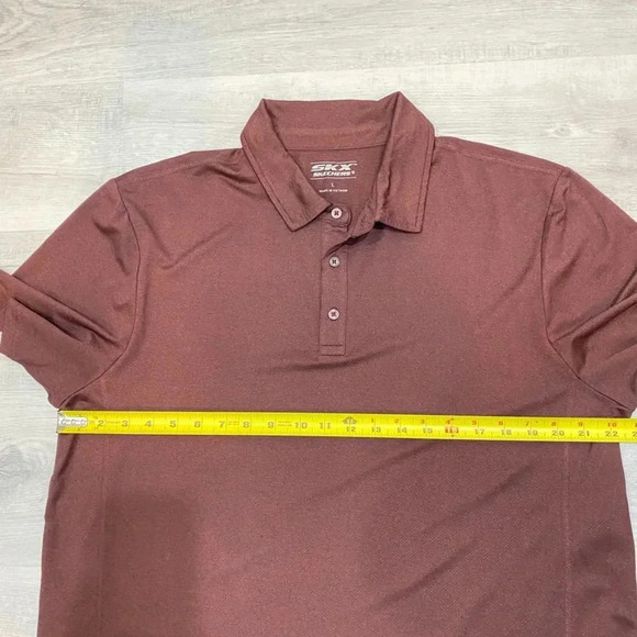 Skechers Men's L Golf Polo Shirt in Maroon Slinky - Picture 8 of 13